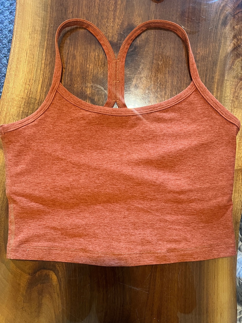 Beyond Yoga Slim Racerback Cropped Tank
- Rust Orange